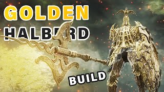 How to get GOLDEN HALBERD Weapon Build  Hard Hitting and Beginner Friendly ► Elden Ring [upl. by Loralee339]