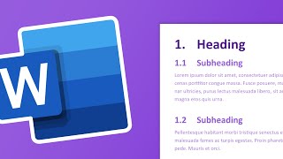 Numbered Headings and Subheadings  Microsoft Word Tutorial [upl. by Leslee586]