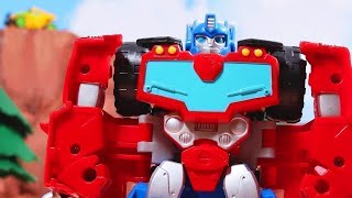 Transformers Para Niños  Rescue Bots Stop Motion 247 🔴 [upl. by Dlnaod]