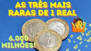 AS TRÊS MAIS RARAS E VALIOSAS DE 1 REAL [upl. by Sinaj]