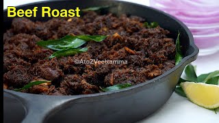 Kottayam Style Beef Roast  Beef Ularthiyathu  Kerala Style Beef recipe [upl. by Ivana]