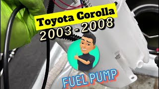 TOYOTA COROLLA 20032008 FUEL PUMP REPLACEMENT [upl. by Ahrendt]