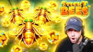 This NEW Sticky Bees Pragmatic slot has INSANE TUMBLES Bonus Buys [upl. by Anaibaf372]