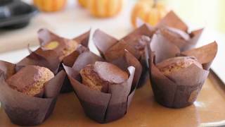 Lets Cook with Chiara  Halloween Pumpkin Muffins [upl. by Eirallih]