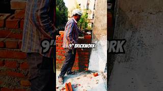 Brickwork 9quot 🧱 construction civilengineering ईट brick house viralvideo youtubeshorts [upl. by Acey763]