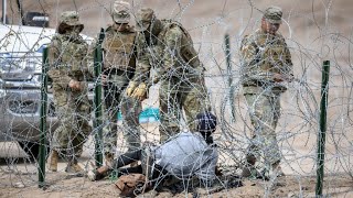 Court backs Texas over razor wire installed on USMexico border [upl. by Silohcin]