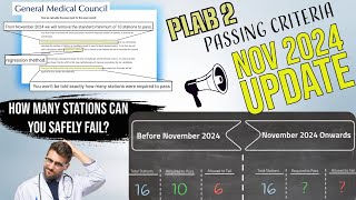 What is changing from November 2024  PLAB 2 passing criteria change explained plab2 [upl. by Orland829]