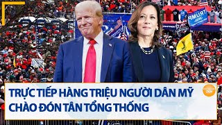 Chuyển động bầu cử Mỹ  Trực tiếp hàng triệu người dân Mỹ chào đón Tân Tổng thống [upl. by Purdum653]