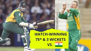 🇿🇦 LanceKlusener superb 75 off 58 4s8 6s3 amp 3 wickets vs India 2000 SixesOutofStadium 🏏 [upl. by Negiam906]