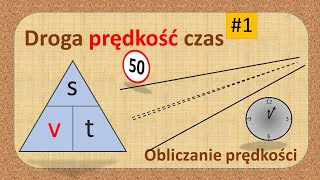 Obliczanie prędkości 1  droga prędkość czas [upl. by Emmalynn]