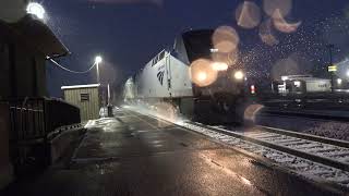 The snow and ice covered Calif Zephyr in snowy Ft Morgan on 20APR2024 [upl. by Nagel475]