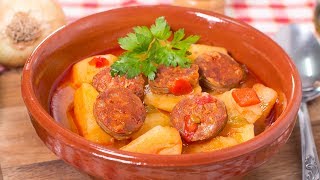 Patatas a la Riojana  Recetas de Cocina Española [upl. by Lledyr14]