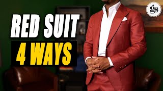 How I Styled This 1 RED Suit 4 Ways [upl. by Anadal]