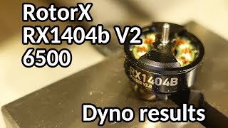 RotorX RX1404b V26500kv Dyno results [upl. by Noelyn]