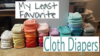 My LEAST Favorite Cloth Diapers and Inserts And a few favorites [upl. by Reyam]