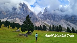 Silent Hiking in the Dolomites Geisler Alm via Adolf Munkel Trail [upl. by Nutsud]