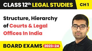 Class 12 Legal Studies Unit 1  Structure Hierarchy of Courts amp Legal Offices In India  Judiciary [upl. by Anahcar776]