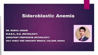 Sideroblastic Anemia Definition Pathogenesis Causes Diagnosis and Treatment [upl. by Hansiain]