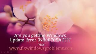 Fix Windows Update Error 0x800705AD [upl. by Bencion]