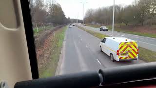 Delaine Buses on the 101 to Peterborough VolvoB9TLWright Eclipse Gemini 2 156  AD14 DBL Part 3 [upl. by Ark]