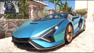 Lamborghini Sian Roadster  POV Drive  Forza Horizon 5  Logitech G923 Steering Wheel Gameplay [upl. by Fredkin]