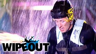 Silver Medal Rower Throws Himself into the Wipeout Zone  Wipeout HD [upl. by Ahsenet]