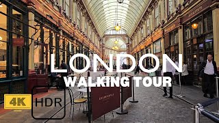 London 4K Walking Tour  Leadenhall Market amp St Paul’s Cathedral [upl. by Latimore]