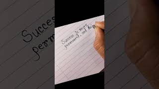 Handwriting  Success  ✍️ AG LineCraft handwriting shorts [upl. by Berck721]