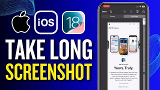 How To Take Long Screenshot in iPhone iOS 18 [upl. by Llerrem]