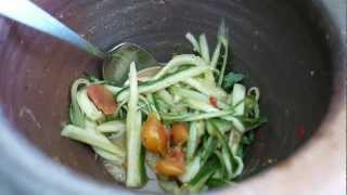 Lao Food  Spicy Cucumber Salad [upl. by Lillis]