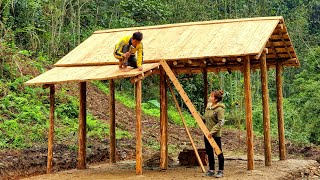 FULL VIDEO 45 days building a wooden cabin  From start to finish [upl. by Willamina]