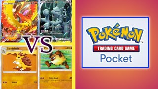 Fighting deck No EXVS MoltresampMewtwo EX Pokémon TCGP [upl. by Bonnibelle]