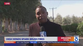 At least 1 home destroyed people burned by fire in Ventura County [upl. by Adelric]