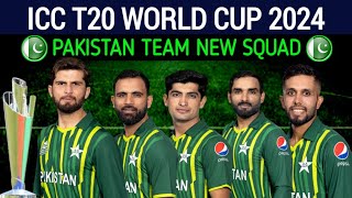 T20 World Cup 2024  Pakistan Team Squad For T20 World Cup 2024  ICC t20 WC 2024 Pak Squad [upl. by Gorey]