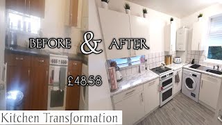 KITCHEN MAKEOVER UK £4858  DIY  BEFORE AND AFTER  ON A BUDGET [upl. by Virgina]