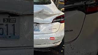 Tesla Rearended In 4Car Crash [upl. by Zondra]