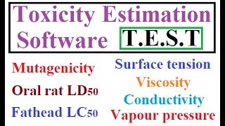 Toxicity Estimation SoftwareLD50Mutagenicitysurface tensionviscosityconductivityMajidAli2020 [upl. by Amery]