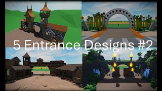 5 Entrance DesignsTheme park Tycoon 22 [upl. by Torras194]