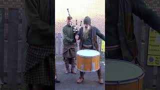 Celtic thunder from Scottish band Clanadonia playing Ya Bassa live in Perth Scotland shorts [upl. by Myriam239]