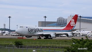 ４Ｋ カーゴルクス イタリア エンジンスタート＆タキシング 4K Cargolux Italy Engine start amp taxiing [upl. by Enalahs]