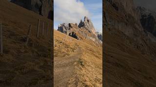 Hiking a beautiful trail in Seceda Italy [upl. by Ylluz]