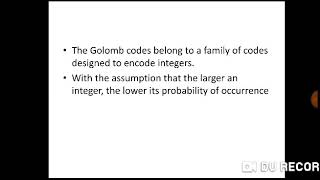 Golomb code in data compression [upl. by Pliner]