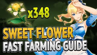 Sweet Flower 348 Locations FAST FARMING ROUTE  Genshin Impact 25 [upl. by Rubia]