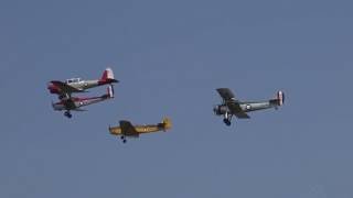 Fly Navy Trainers  Tutor Magister Tiger Moth Chipmunk  Shuttleworth Fly Navy Airshow 2016 [upl. by Kulseth591]