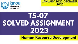 TS07 FULLY SOLVED ASSIGNMENT NEW 202324 II BTS COURSE ASSIGNMENT [upl. by Erdreid79]