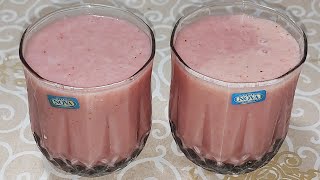 Strawberry amp Banana Milk Shake Recipe [upl. by Gallager512]