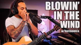 Blowin In The Wind  Bob Dylan Acoustic amp Harmonica Cover [upl. by Oigolue]