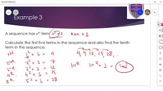 18 Year 9 Scheme 1 Algebra Generating a Sequence Using the nth Term [upl. by Hollander]