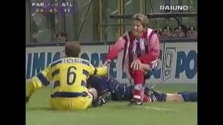 199899 Parma FC 2 Vs Atlético Madrid 1 UEFA  Semifinal Vta [upl. by Liuqa752]