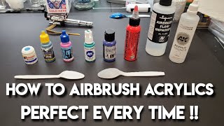 How To Airbrush AcrylicsPerfect Every Time  Scale Models amp Gunpla [upl. by Pish131]